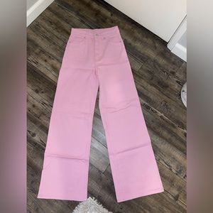 Pink H&M wide leg jean